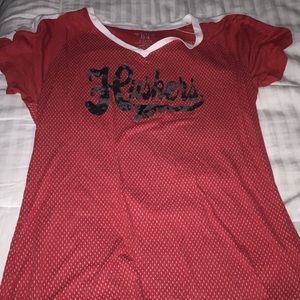 Red “Huskers Nebraska” short sleeve shirt
